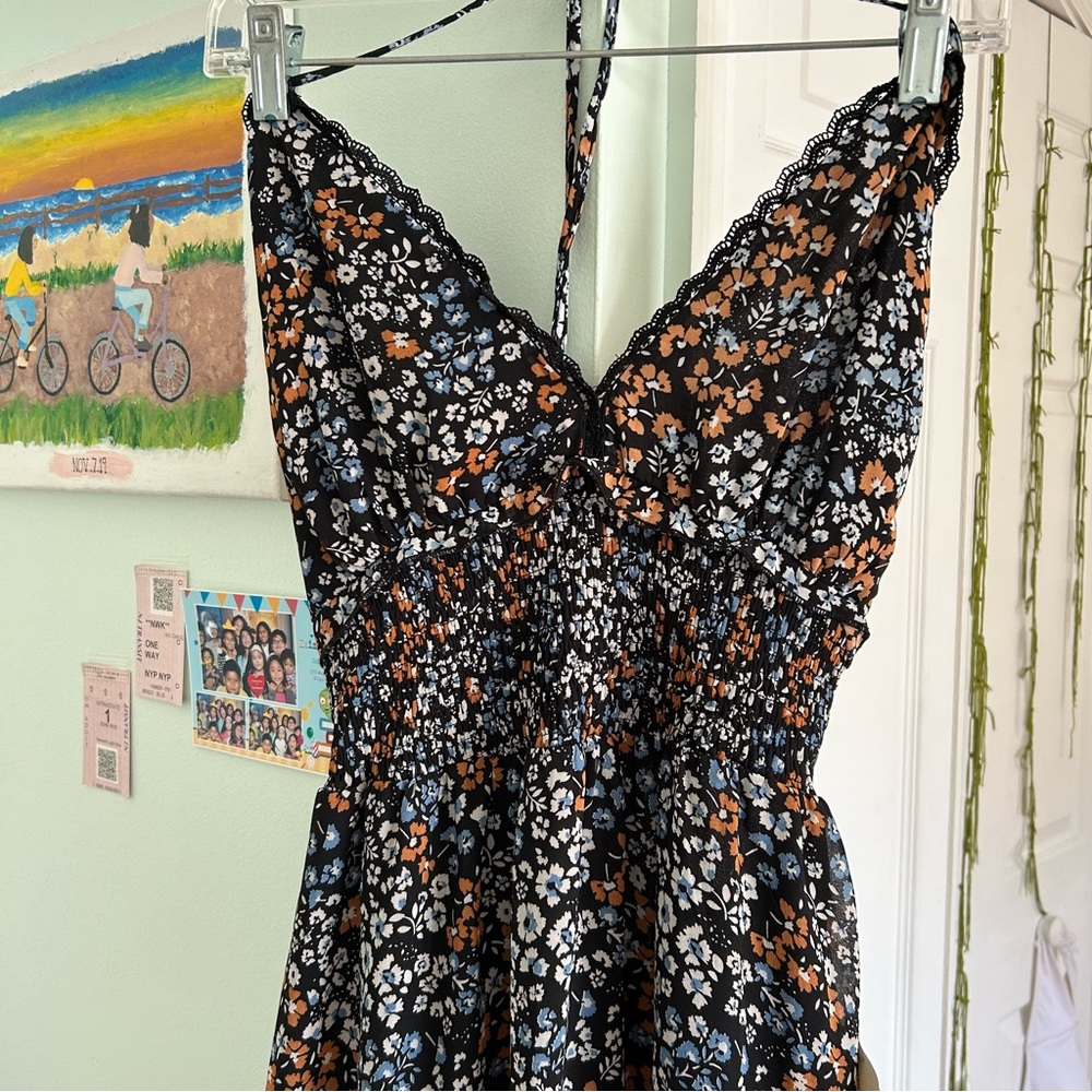NWT Altard State Women’s Halter Neck Open Back Floral Maxi Dress, Size S